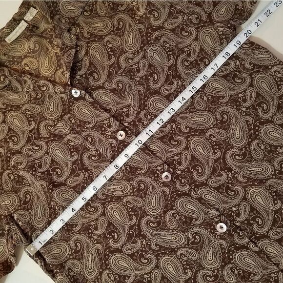Banana Republic Paisley Button-down Blouse Shirt - Picture 3 of 11
